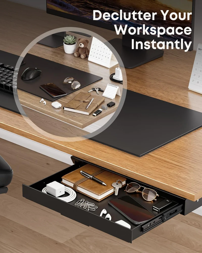 PUTORSEN Schreibtisch-Organizer · 27T x 41B x 5,3H cm · Schwarz