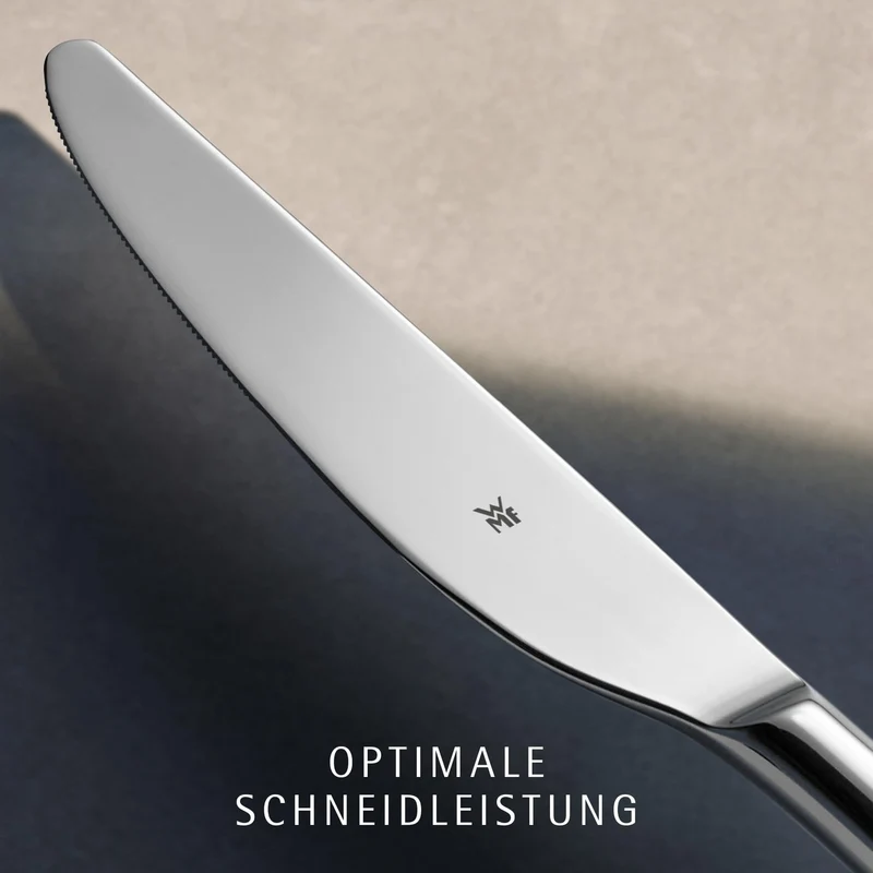 WMF Verona Besteck Set für 6 Personen, je 6 Gabeln, Tafelmesser Monobloc, Löffel, Kuchengabeln, Tee-/ Kaffeelöffel, 30 teilig, Cromargan Edelstahl poliert, glänzend, spülmaschinengeeignet