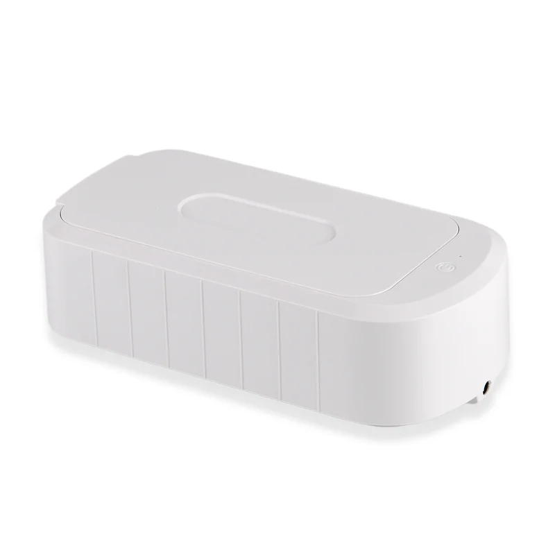Ultraschall-Reinigungsgerät aus ABS und Edelstahl, 600 ml, 48.000 Hz, Weiß, 24,55 x 12 x 7 cm