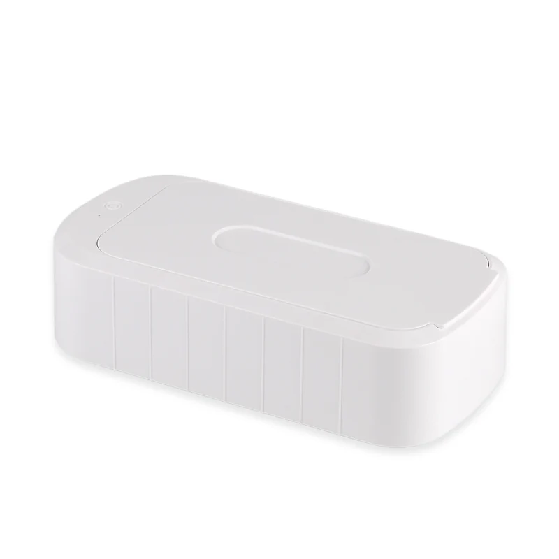 Ultraschall-Reinigungsgerät aus ABS und Edelstahl, 600 ml, 48.000 Hz, Weiß, 24,55 x 12 x 7 cm