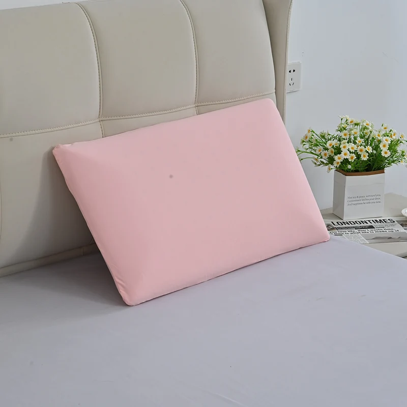 LIVMORE Memory-Foam-Kissen mit kühlendem Bezug 70x40x10cm, Reißverschluss, Rosa