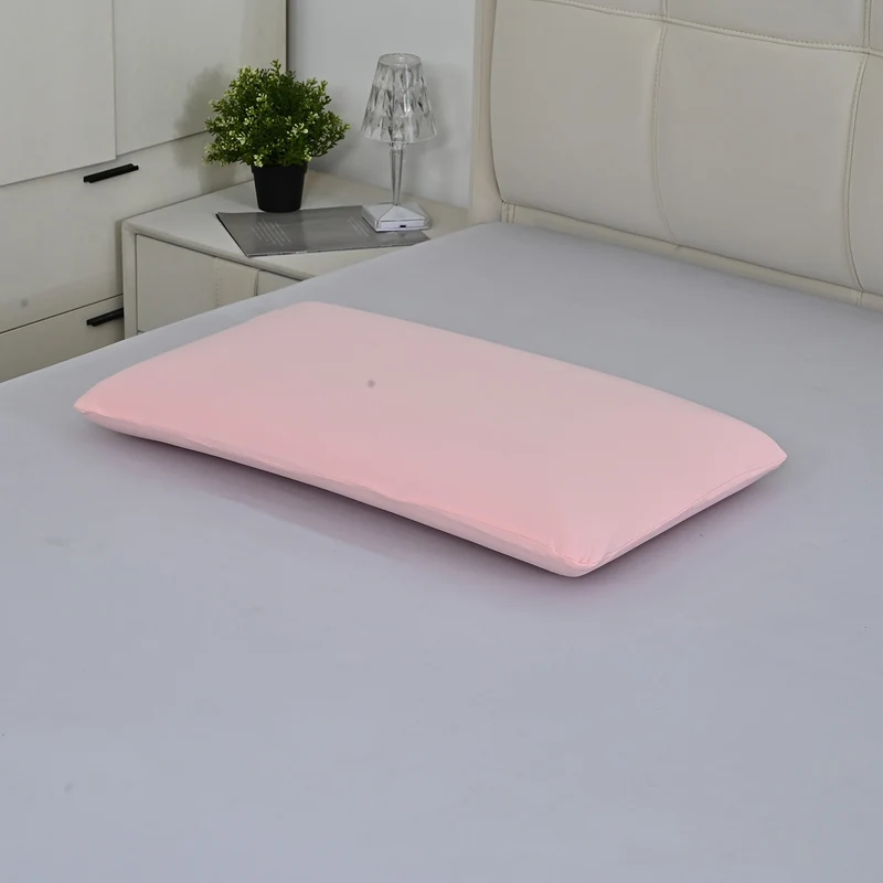 LIVMORE Memory-Foam-Kissen mit kühlendem Bezug 70x40x10cm, Reißverschluss, Rosa