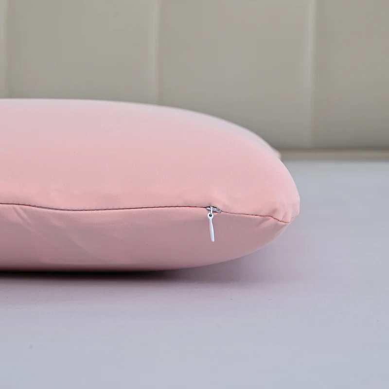 LIVMORE Memory-Foam-Kissen mit kühlendem Bezug 70x40x10cm, Reißverschluss, Rosa