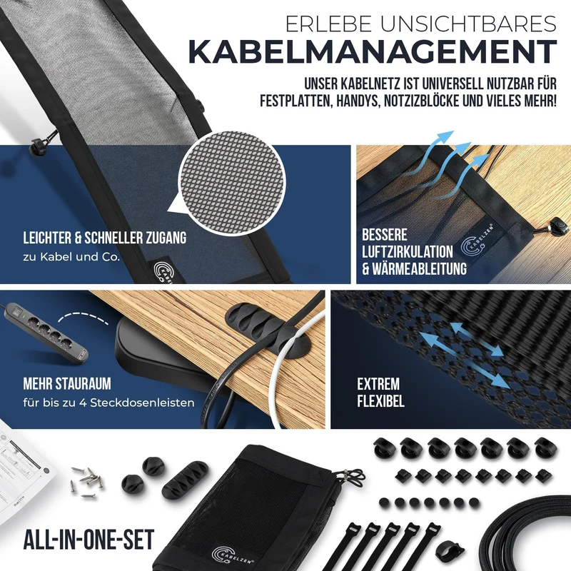 KabelZen Kabelorganisation · Carbon Schwarz