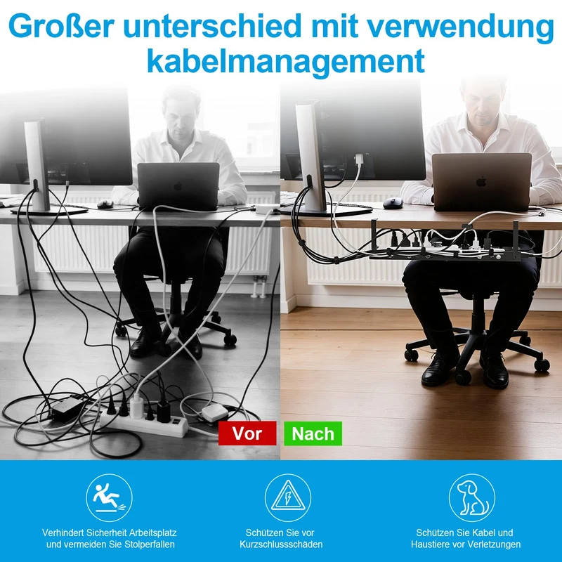 Vorlestour Kabelorganisation · Schwarz