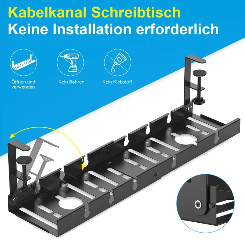 Vorlestour Kabelorganisation · Schwarz