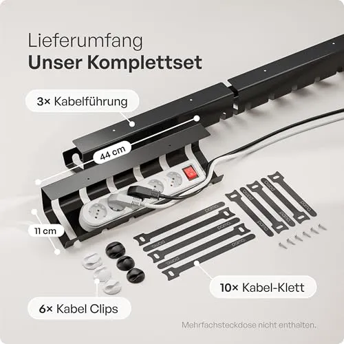 pamo Kabelorganisation · 3er Set · Schwarz