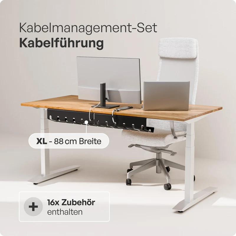 pamo Kabelorganisation · 2er Set · Schwarz