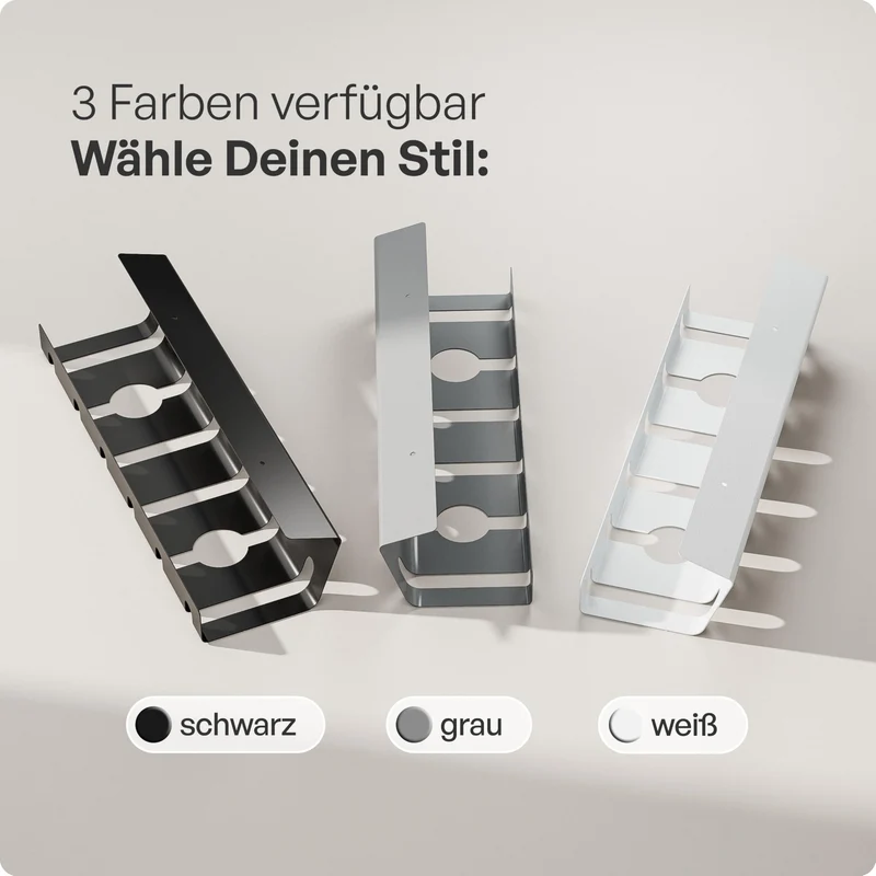 pamo Kabelorganisation · 2er Set · Schwarz