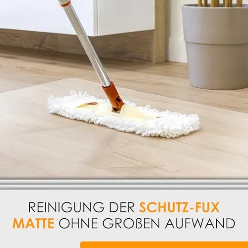 Bodenschutzmatte - Robuste Bürostuhlunterlage für Hartböden, rutschfest und Einfach zu Reinigen, Verschiedene Größen - Made in Germany (90x120cm)
