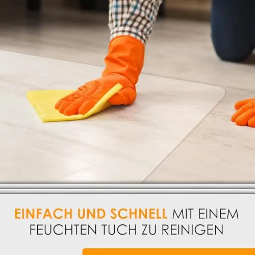 Bodenschutzmatte - Robuste Bürostuhlunterlage für Hartböden, rutschfest und Einfach zu Reinigen, Verschiedene Größen - Made in Germany (90x120cm)