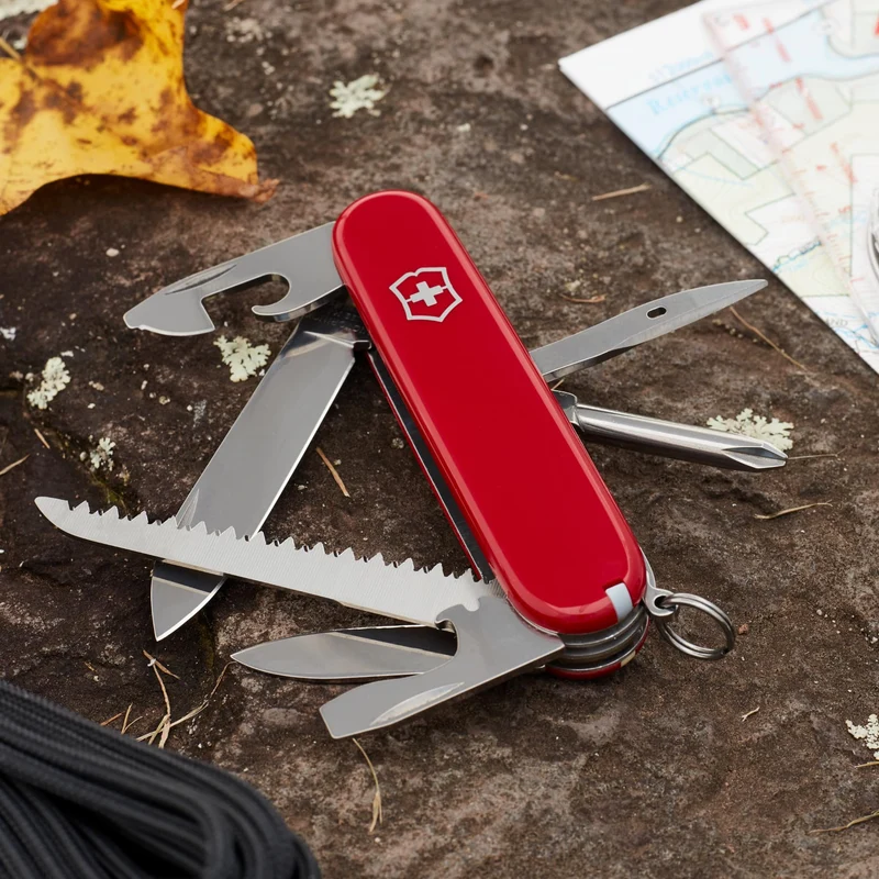 Victorinox Schweizer Taschenmesser Hiker Multitool, 13 Funktionen, Rot