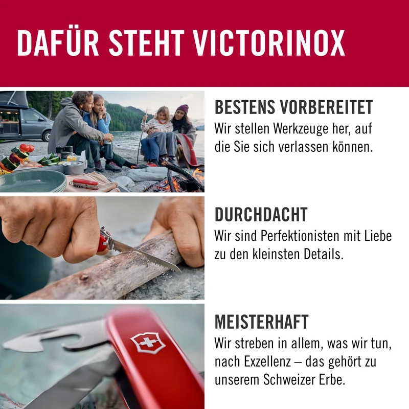 Victorinox Schweizer Taschenmesser Hiker Multitool, 13 Funktionen, Rot