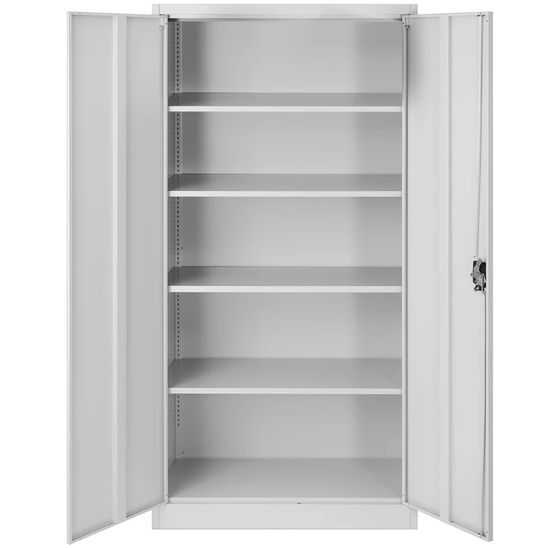 Jan Nowak Aktenschrank Metall abschließbar, Büroschrank, 195x90x40 cm