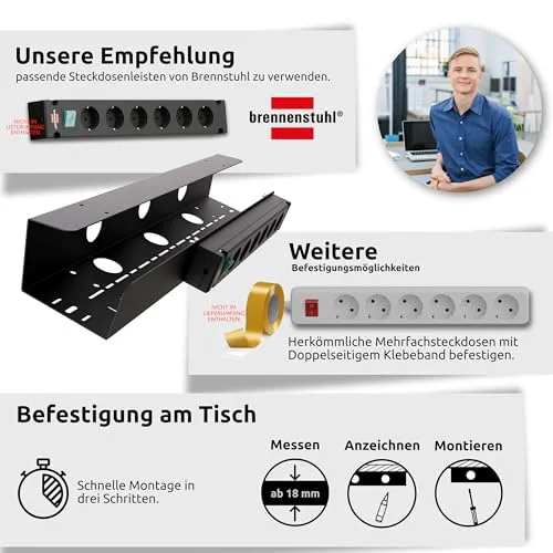 interpick Kabelorganisation · schwarz · 1 Stück
