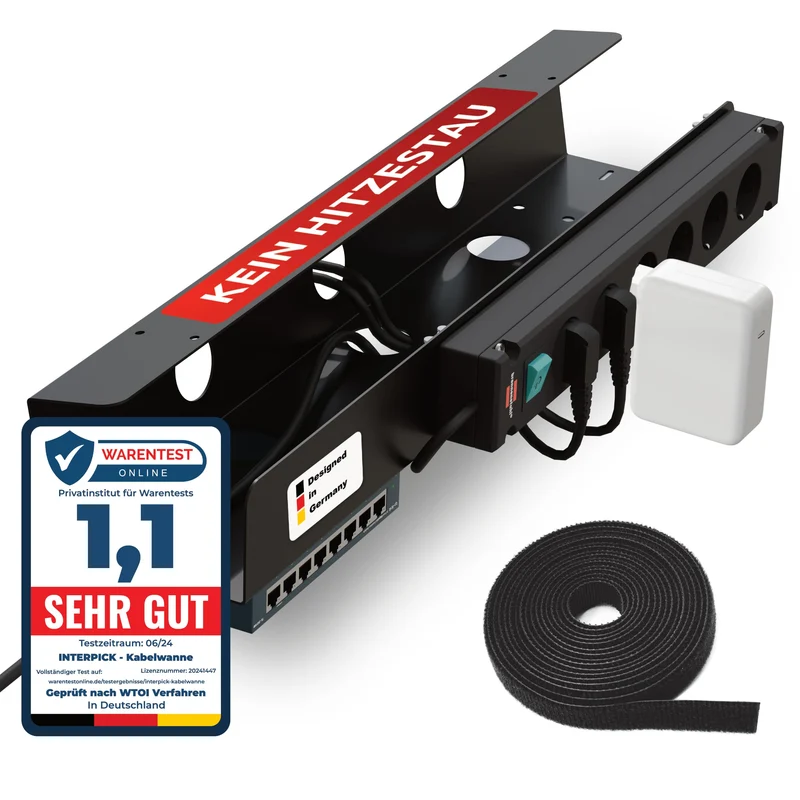 interpick Kabelorganisation · schwarz · 1 Stück