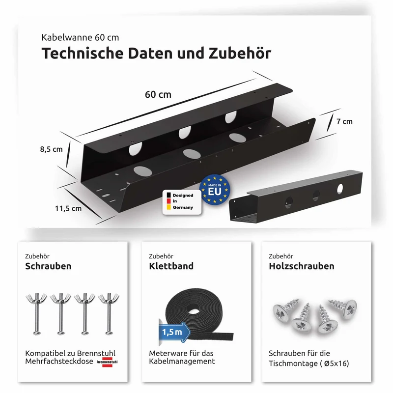 interpick Kabelorganisation · schwarz · 1 Stück