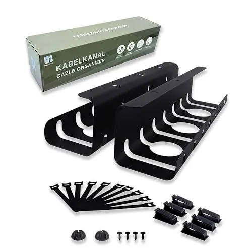 HiBeauty PRO Kabelorganisation · 2 Stück · Einschrauben Schwarz
