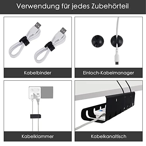 HiBeauty PRO Kabelorganisation · 2 Stück · Einschrauben Schwarz
