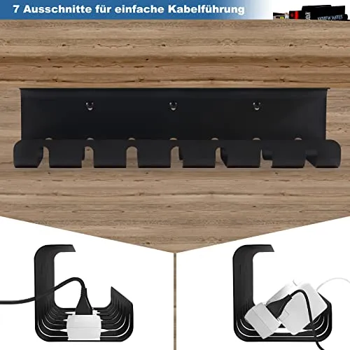 HiBeauty PRO Kabelorganisation · 2 Stück · Einschrauben Schwarz