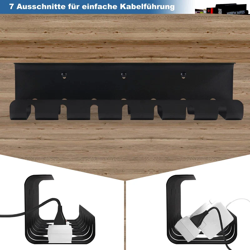 HiBeauty PRO Kabelorganisation · 2 Stück · Einschrauben Schwarz