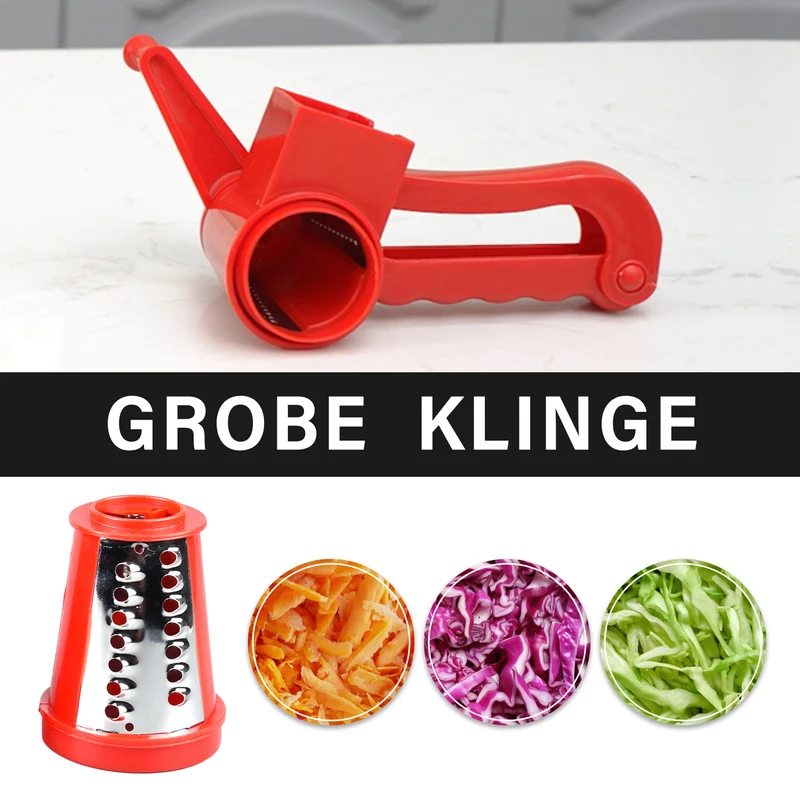 Mini Obst- & Gemüseschneider mit 3 Klingen, 18x8x12cm, Weiß