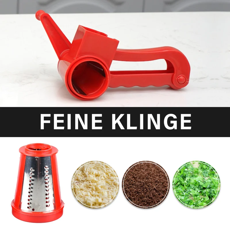 Mini Obst- & Gemüseschneider mit 3 Klingen, 18x8x12cm, Weiß