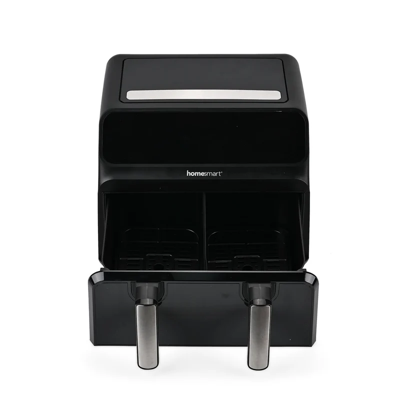 Heißluftfritteuse Deluxe: 8,5L Kapazität, 1700W, Touch-Display und Dual-Korb-System, schwarz