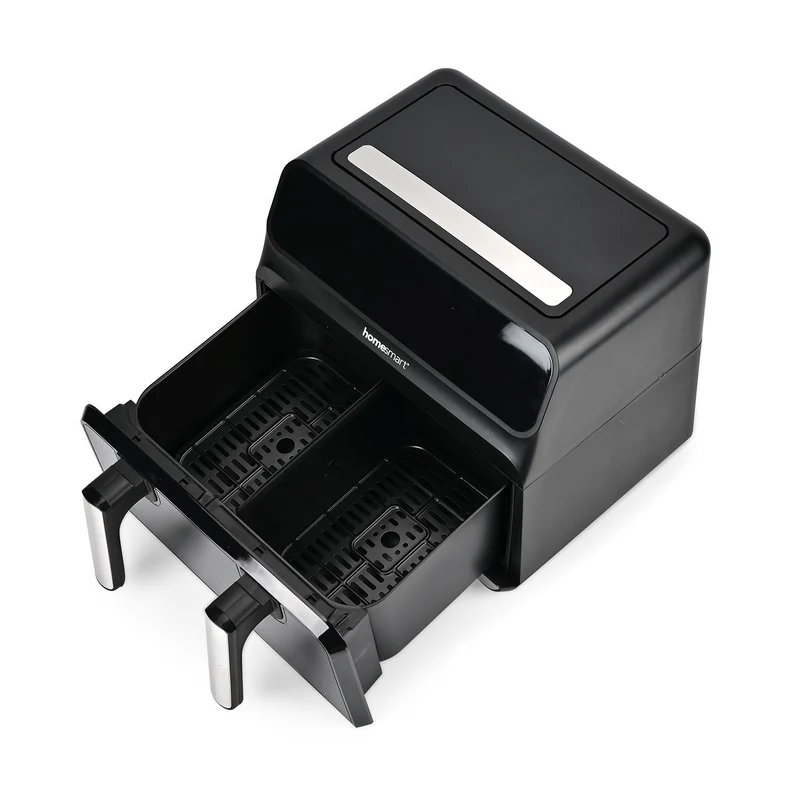 Heißluftfritteuse Deluxe: 8,5L Kapazität, 1700W, Touch-Display und Dual-Korb-System, schwarz