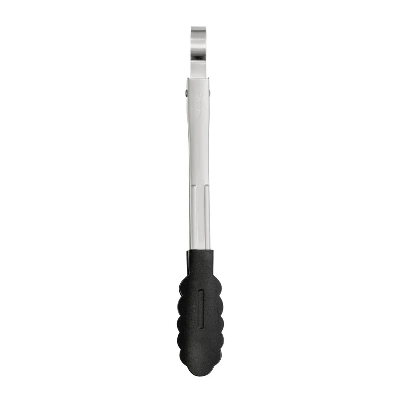 Cuisipro Küchenzange Edelstahl mit Nylon-Enden, 24 cm, Grillzange Edelstahl mit Verriegelungsmechanismus, Hitzebeständige Kochzange bis 220°C, Nudelzange mit rutschsicheren Enden