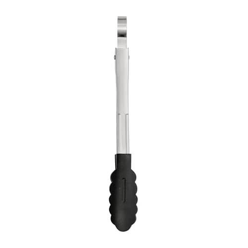 Cuisipro Küchenzange Edelstahl mit Nylon-Enden, 24 cm, Grillzange Edelstahl mit Verriegelungsmechanismus, Hitzebeständige Kochzange bis 220°C, Nudelzange mit rutschsicheren Enden
