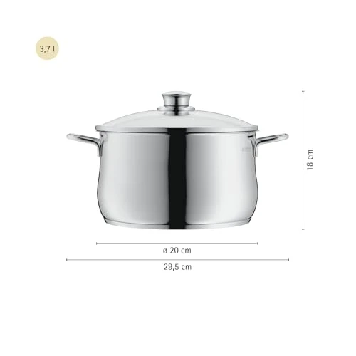 WMF Diadem Plus Kochtopf Induktion 20 cm – 3,7 l, spülmaschinenfest