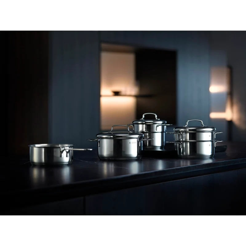 WMF Mini Stielkasserolle 10cm, klein, ohne Deckel, Kleiner Topf Induktion 0,5l, Cromargan Edelstahl, Kochtopf klein, stapelbar, für kleine Portionen, Singlehaushalt