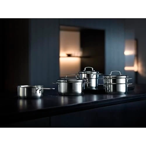 WMF Mini Stielkasserolle 10cm, klein, ohne Deckel, Kleiner Topf Induktion 0,5l, Cromargan Edelstahl, Kochtopf klein, stapelbar, für kleine Portionen, Singlehaushalt
