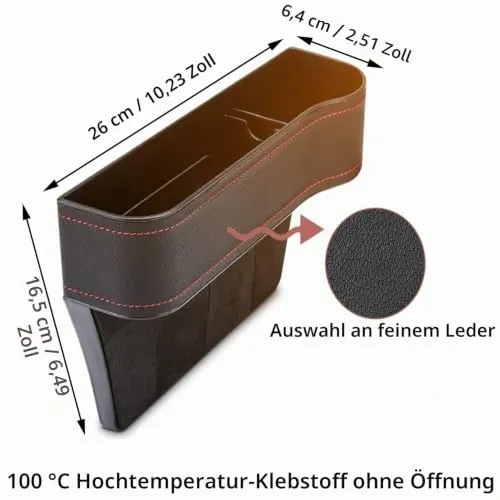 Auto Vordersitz Aufbewahrungsbox, Autositz Organizer, Zubehör Auto Aufbewahrung, Multifunktionale Innendekoration liefert Aufbewahrungsbox, für Autos (Links)
