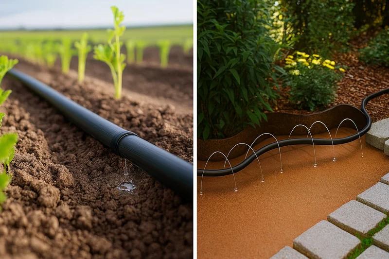 Tropfschlauch Perlschlauch Tropfrohr Gartenbewässerung Tropfbewässerung Tropfrohr Gartenschlauch Bewässerungsschlauch 16 mm Tropferabstand 33cm ab 25 bis 400M (25m)
