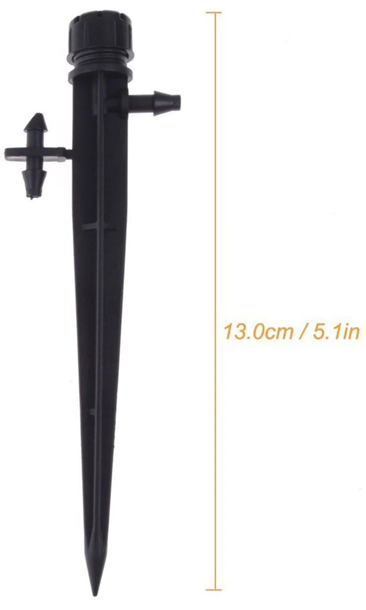 Tropfer mit Verbinder für 4mm / 7mm Rohr, Tropfbewässerung Einstellbar Pflanze Garten Wasser Bewässerung, 50 Stück