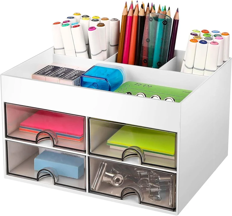Miiepls Schreibtisch-Organizer · Weiß