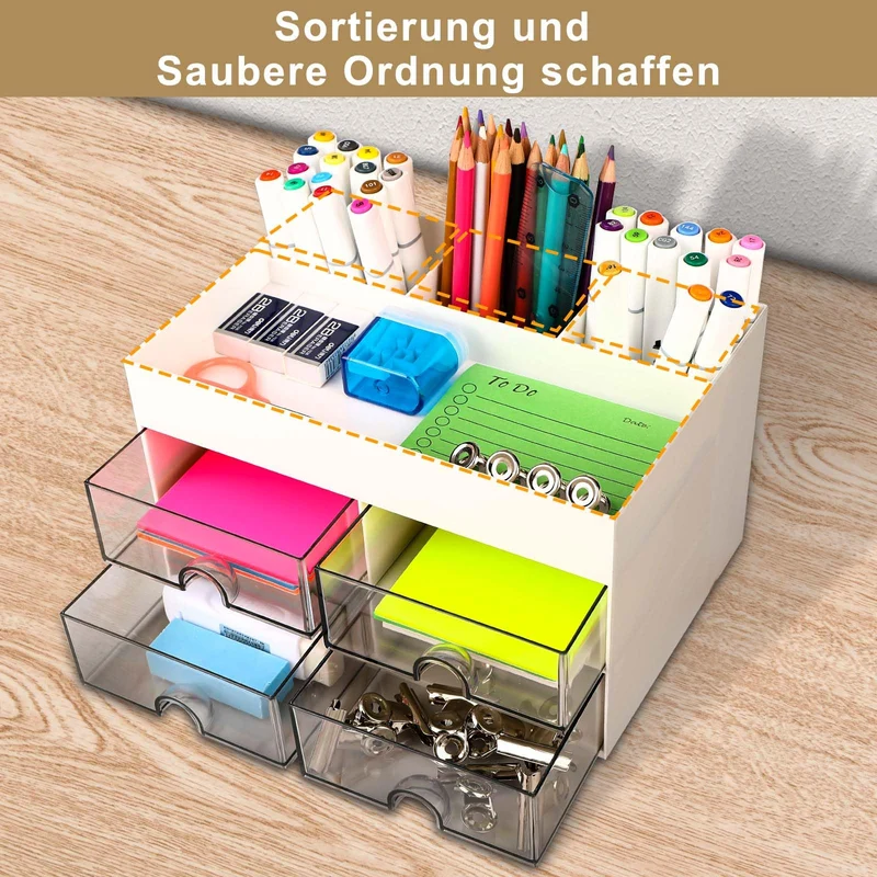 Miiepls Schreibtisch-Organizer · Weiß