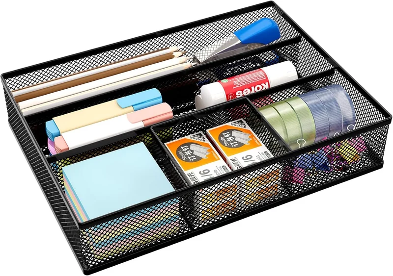 EasyPAG Schreibtisch-Organizer · 21,5T x 30B x 7H cm · Schwarz