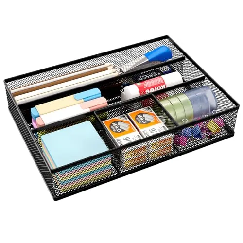 EasyPAG Schreibtisch-Organizer · 21,5T x 30B x 7H cm · Schwarz