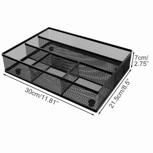 EasyPAG Schreibtisch-Organizer · 21,5T x 30B x 7H cm · Schwarz