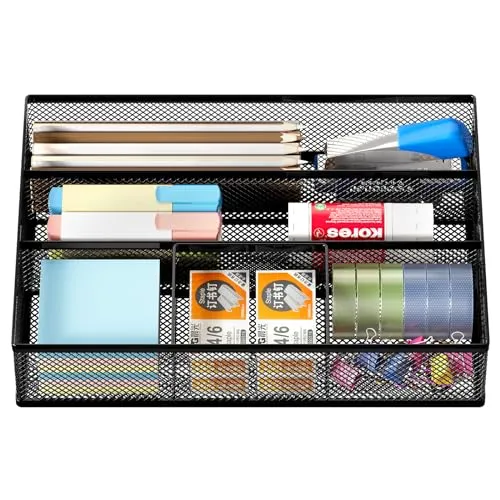 EasyPAG Schreibtisch-Organizer · 21,5T x 30B x 7H cm · Schwarz