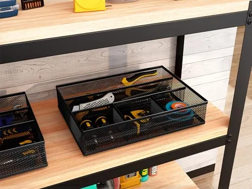 EasyPAG Schreibtisch-Organizer · 21,5T x 30B x 7H cm · Schwarz