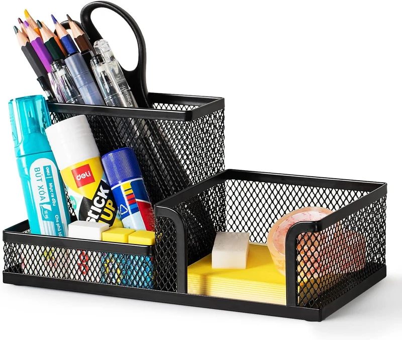 deli Schreibtisch-Organizer · 9T x 20B x 9H cm · Schwarz