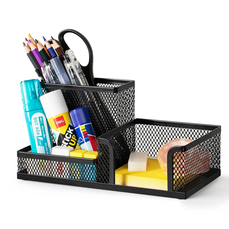 deli Schreibtisch-Organizer · 9T x 20B x 9H cm · Schwarz