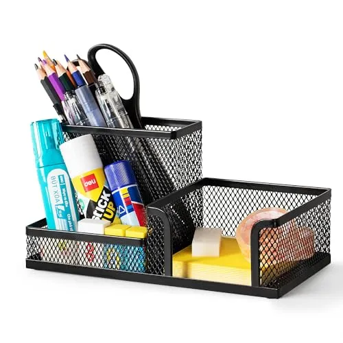 deli Schreibtisch-Organizer · 9T x 20B x 9H cm · Schwarz
