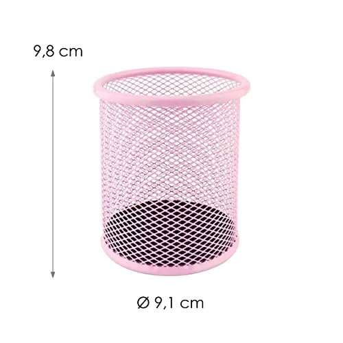 D.RECT Schreibtisch-Organizer · 9T x 9B x 10H cm · Puderrosa