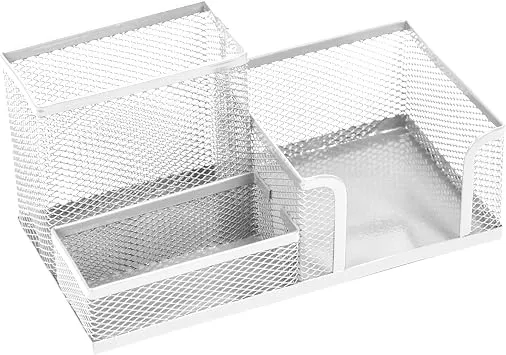 D.RECT Schreibtisch-Organizer · 20,4T x 10,2B x 10,1H cm · Perlweiß