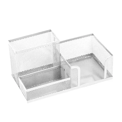 D.RECT Schreibtisch-Organizer · 20,4T x 10,2B x 10,1H cm · Perlweiß